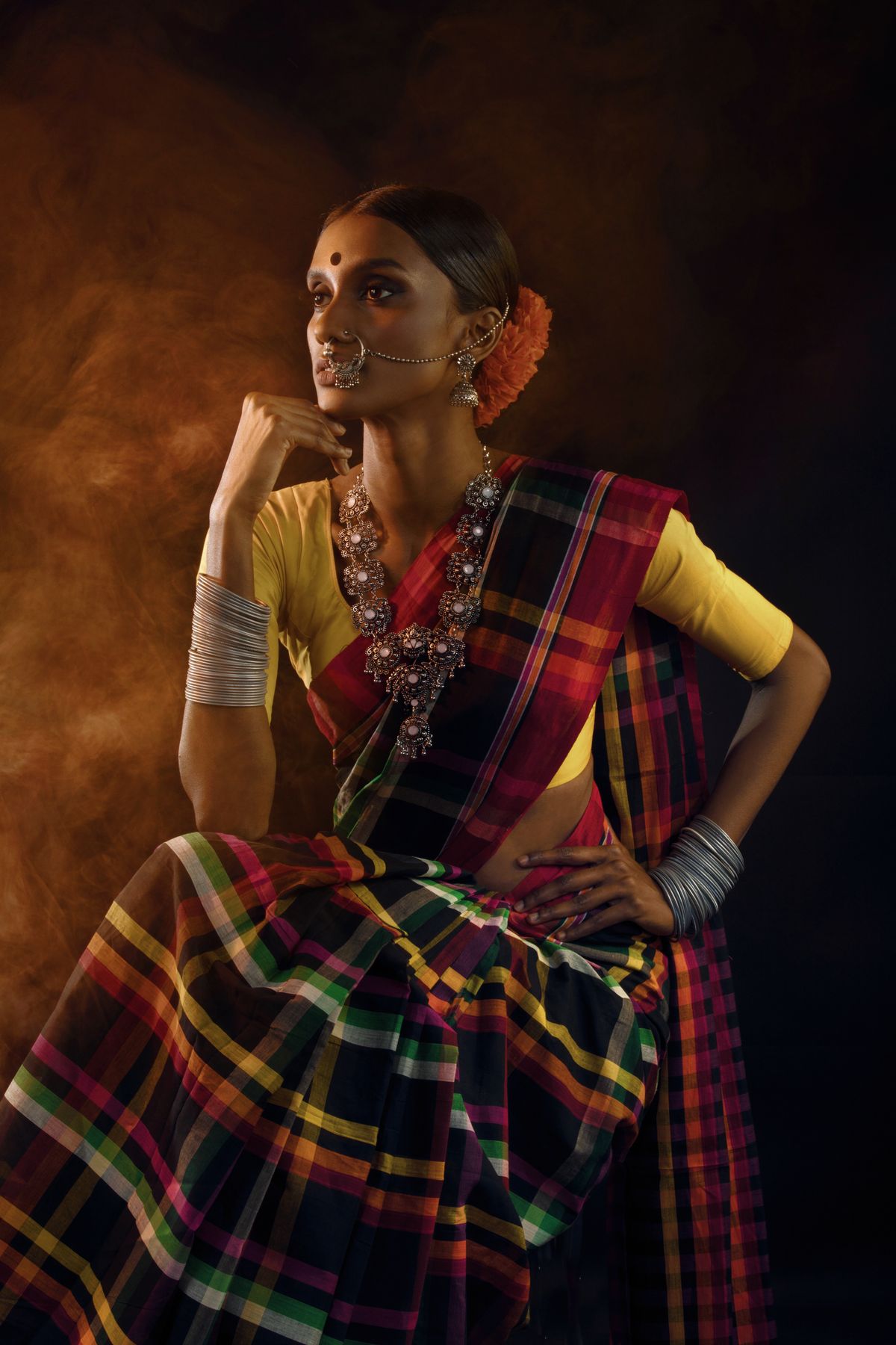 South Asian womenswear with rich colour and decorative detailing